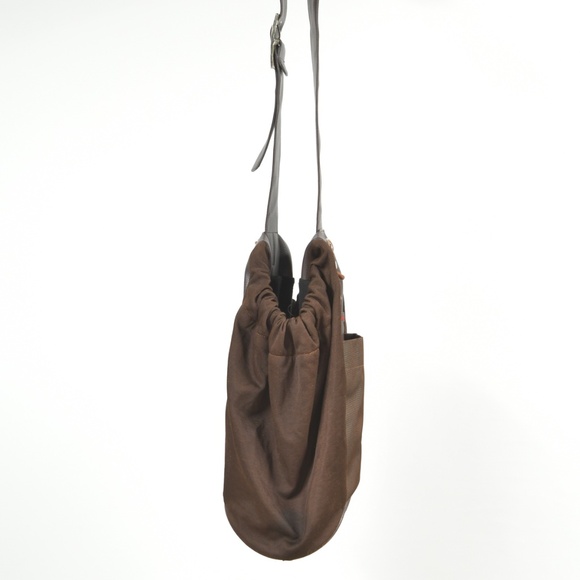 DANIELLA LEHAVI Vegan Collection Mesh Hobo Bag in Brown - Picture 12 of 13